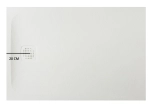 Receveur de douche, avec position évacuation à vingt centimètre du bord, L. 65 à 210 x l. 65 à 100 cm, résine pleine masse anti glissante PN24, Garantie 5 ans, Livraison offerte